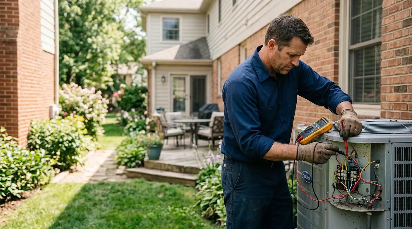 HVAC technician working near New Woodstock, NY